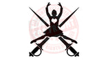 Girl Dancer and Swords Decal #4 - A4 sheet