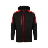 Soft Shell Jacket with Hood & Colour Stripe Sleeves - Adult