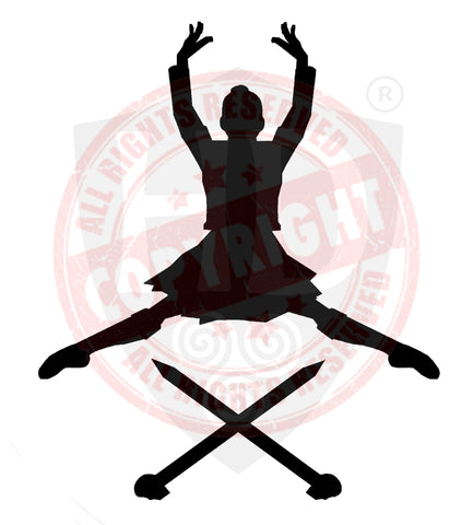 Girl Highland Dancer Decal #13 - A4 sheet