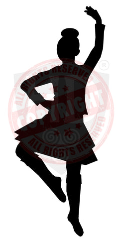 Girl Highland Dancer Decal #19 - A4 sheet