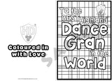 Gran Colour In Birthday Card (FREE Digital Down Load) #1