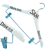 Kilt Coat Hanger White Personalised