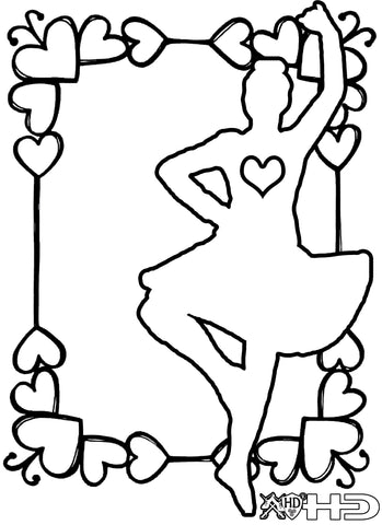 Hearts & Dance Colour Sheet FREE Digital download!!! #3