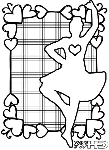 Hearts & Dance Colour Sheet FREE Digital download!!! #4