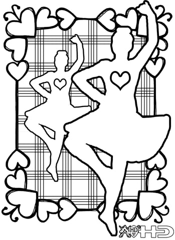 Copy of Hearts & Dance Colour Sheet FREE Digital download!!! #4