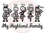 Stick Highlanders - Various designs