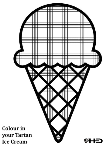 Colour In Tartan Ice Cream - FREE digital download