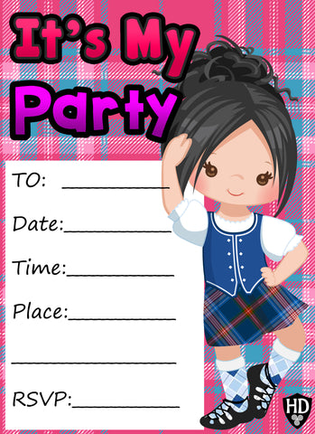 Party Invite #1c (Full Colour) (FREE DIGITAL DOWN LOAD)