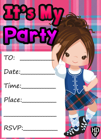 Party Invite #1d (Full Colour) (FREE DIGITAL DOWN LOAD)