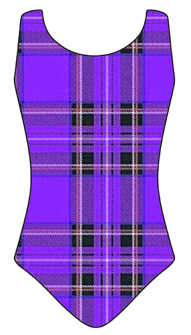 Tartan Lycra Leotard - Adults