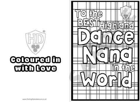 Nana Colour In Birthday Card (FREE Digital Down Load) #1