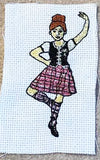 Cross Stitch Greeting Card Kit - Girl Dancer #2 - FREE p&p