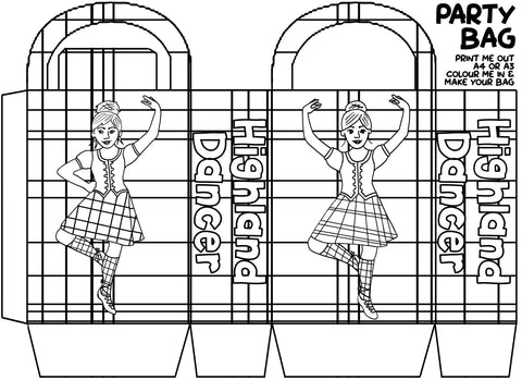 Colour in Tartan Party Bags (FREE Digital Download)
