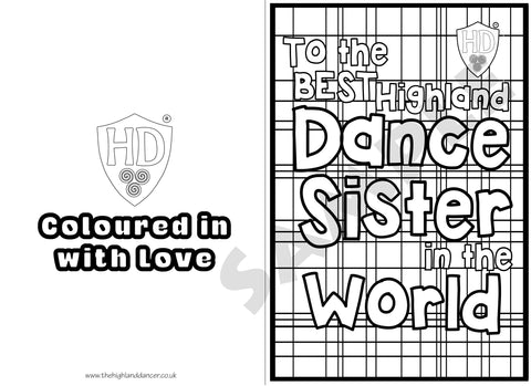 Sister Colour In Birthday Card (FREE Digital Down Load) #1