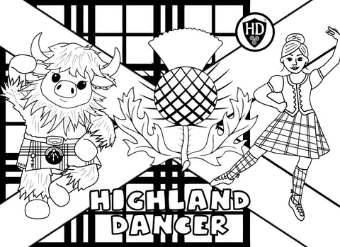 Highland Dancer Colour In Sheet - FREE