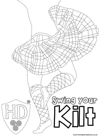 Swing your Kilt Colour Sheet FREE Digital download!!! #3 (Dancer Rachael Walker)