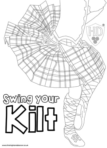 Swing your Kilt Colour Sheet FREE Digital download!!! #4 (Dancer - Kenadie Sivewright)