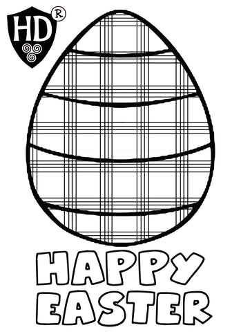 Colour in Tartan Easter Egg - FREE digital download