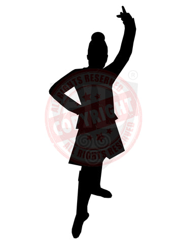 Girl Highland Dancer Decal #28 - Girl Decal - A4 sheet