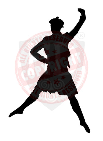 Male Highland Dancer Decal #23 - A4 Sheet